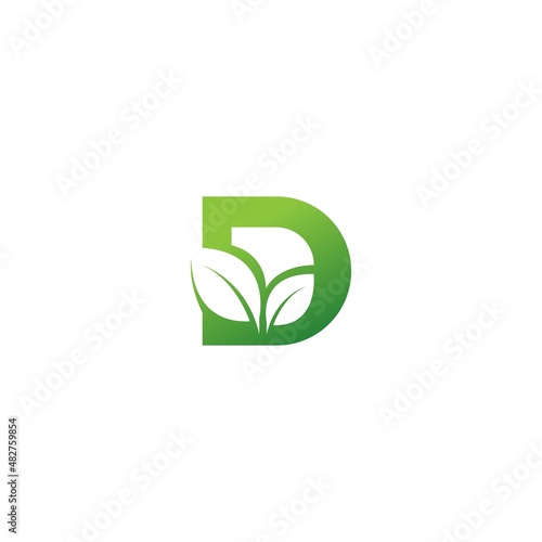 green leaf logo icon design illustration vector