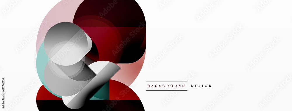 Round triangle shapes lines and circles. Geometric vector illustration for wallpaper banner background or landing page Round triangle shapes lines and circles. Geometric vector illustration for wallpaper banner background or landing page