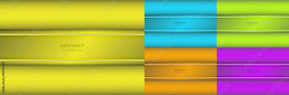 Background abstract minimal colorful gradient yellow, blue, green, orange and purple color beautiful with light line texture. Vector illustration