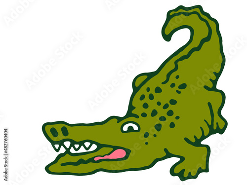 An illustration of a crocodile