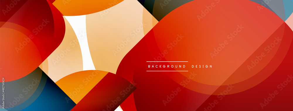 Round triangle shapes lines and circles. Geometric vector illustration for wallpaper banner background or landing page Round triangle shapes lines and circles. Geometric vector illustration for wallpaper banner background or landing page