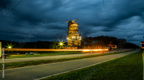 natural light reflecting and the building in the light