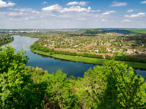Dniester River. Ukraine. Moldova summer