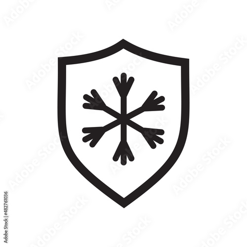Frost protection vector icon illustration sign