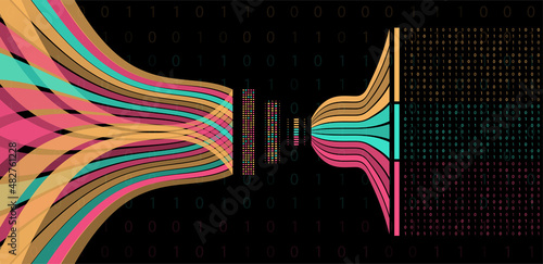 Abstract infographics visualization