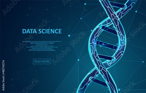 Futuristic DNA concept structure illustration