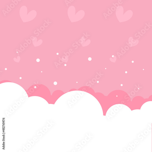 paper love postcard design for valentine with pink background,premium vector - abstract background with light pink geometric shapes background Premium Vector