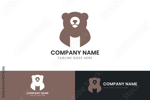 Bear logo template design. Bear vector icon design.