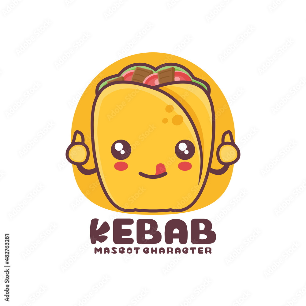 vector kebab cartoon mascot, suitable for, logos, prints, stickers, etc vector kebab cartoon mascot, suitable for, logos, prints, stickers, etc