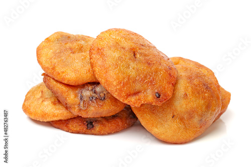 rice cracker on white background