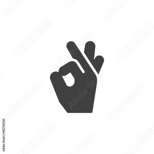 ok gesture vector icon