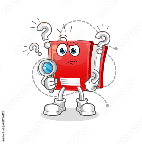 book searching illustration. character vector