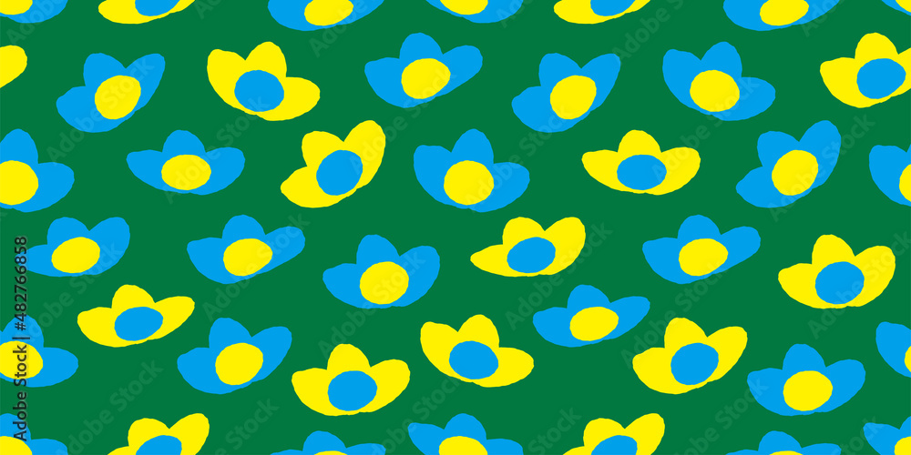 Floral background. Seamless pattern.Vector. 花のパターン 背景素材