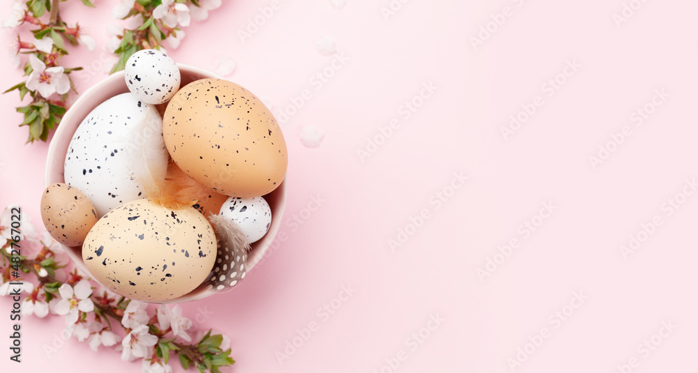 Easter eggs and cherry blossom Easter eggs and cherry blossom