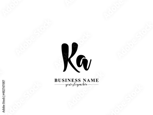 Signature KA Beautiful elegant logos, Signature Ka Logo For Boutique Fashion Photography Cosmetics