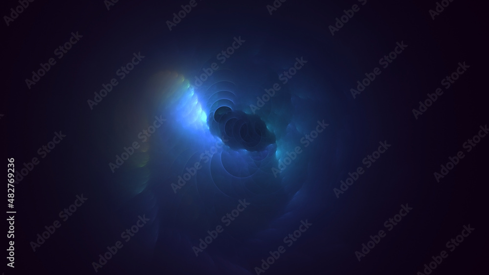 Fototapeta premium 3D rendering abstract multicolor fractal light background