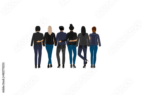 Best friends clipart Girls back view Family sisters. Besties
