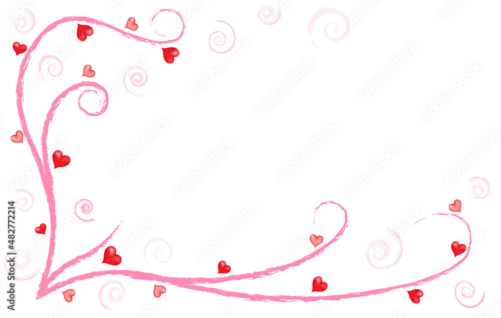 beautiful abstract background of red painted hearts, for Valentine's day beautiful abstract background of red painted hearts, for Valentine's day