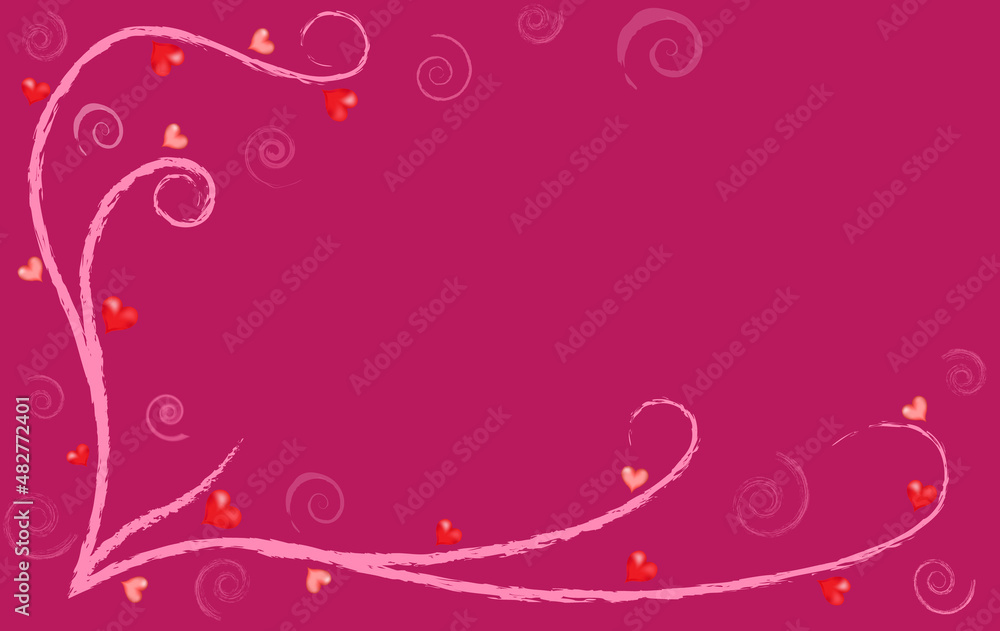 beautiful abstract background of red painted hearts, for Valentine's day beautiful abstract background of red painted hearts, for Valentine's day