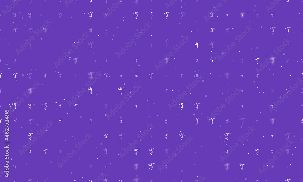 Seamless background pattern of evenly spaced white handball symbols of ...