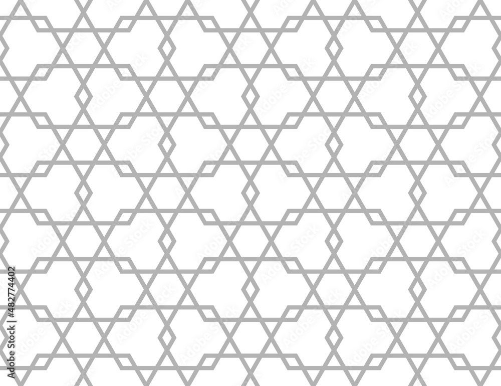 Fototapeta premium The geometric pattern with lines. Seamless vector background. White and gray texture. Graphic modern pattern. Simple lattice graphic design.