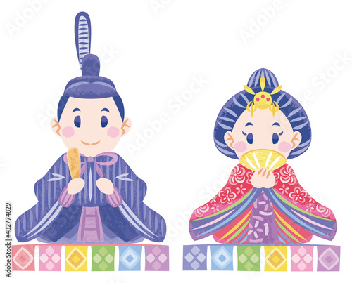 ひなまつり　おひなさま　お内裏様とお雛様