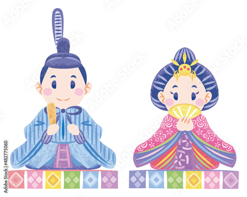 ひなまつり　おひなさま　お内裏様とお雛様