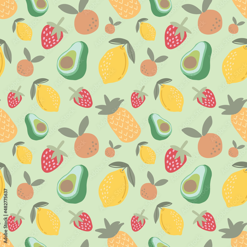 cute summer objects seamless pattern vector cute summer objects seamless pattern vector