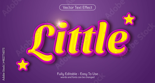 Little editable text effect template style
