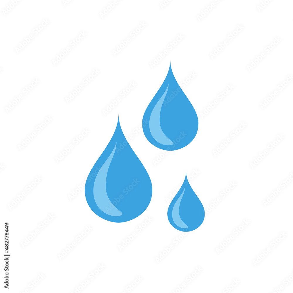 Water or tear drop icon. Blue sorrow weeping cry stream Water or tear drop icon. Blue sorrow weeping cry stream