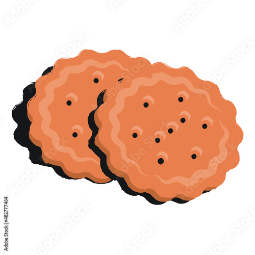 Homemade biscuits vector illustration