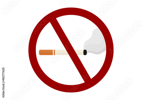 no smoking warning symbol with simple and modern design