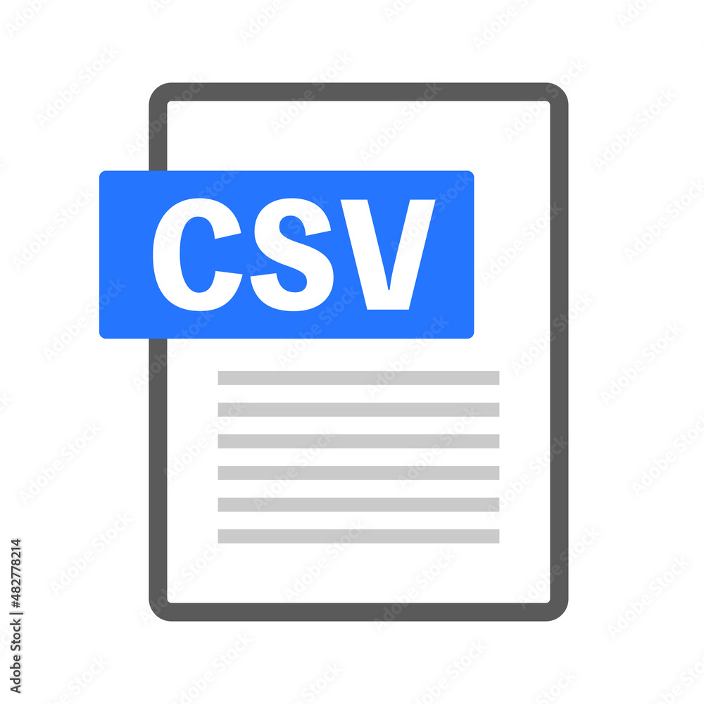 CSV file icon. Import and export. Vector. Векторный объект Stock | Adobe  Stock