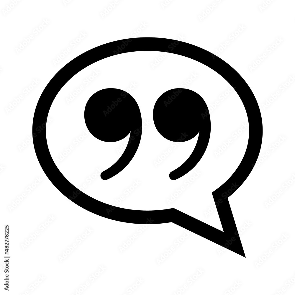 Quotation balloon icon. Double quotation marks. Vectors. Quotation balloon icon. Double quotation marks. Vectors.