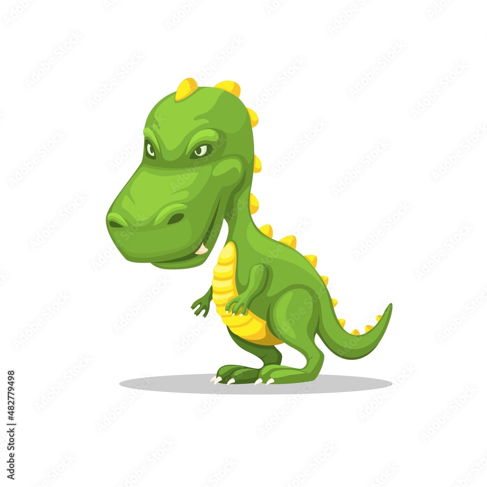 Fototapeta premium T-rex Dinosaurus character mascot cartoon illustration vector