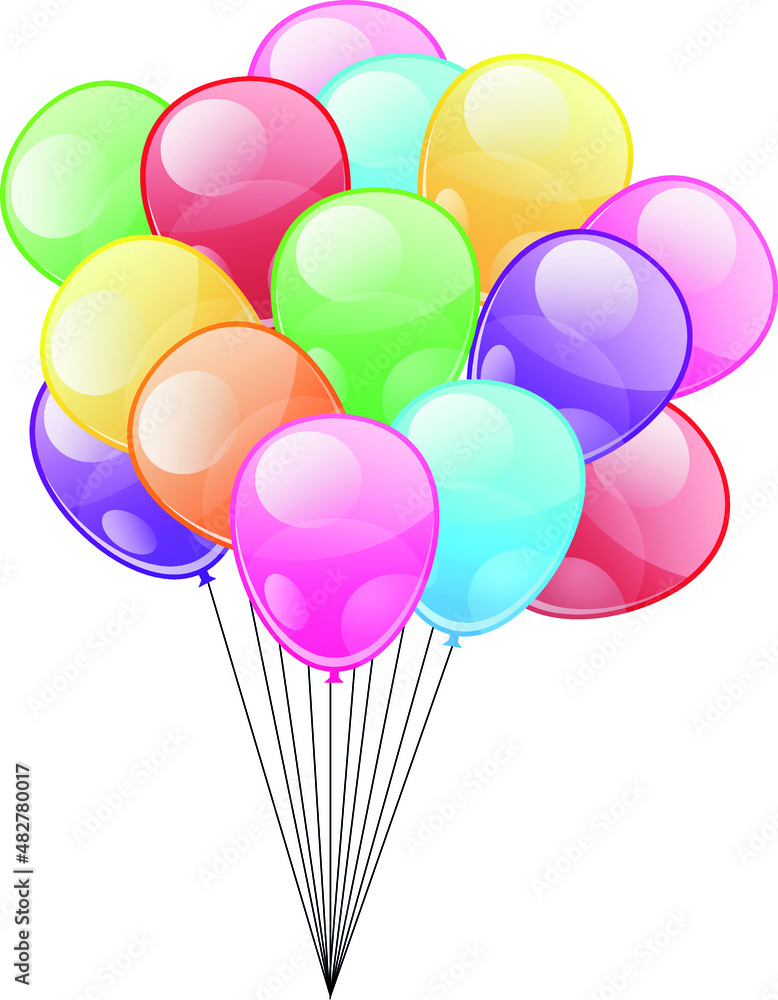 Party Balloon Vector illustration. balloons clip art or image.