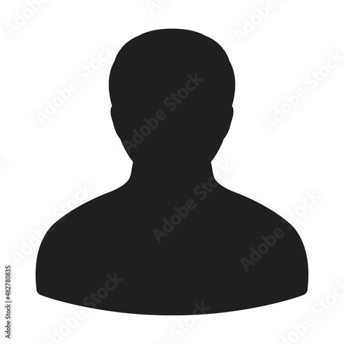 Person icon vector male user profile avatar symbol for business in a flat color glyph pictogram sign illustration