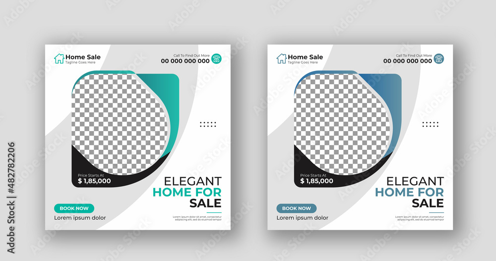 Business real estate social media post square flyer banner template Business real estate social media post square flyer banner template