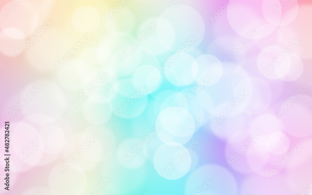 Abstract romantic colorful bokeh circles for background