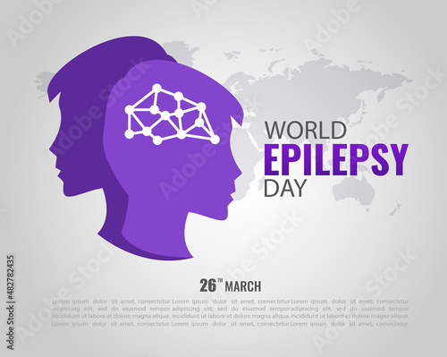 Vector Illustration of World Epilepsy Day. Purple Day.
