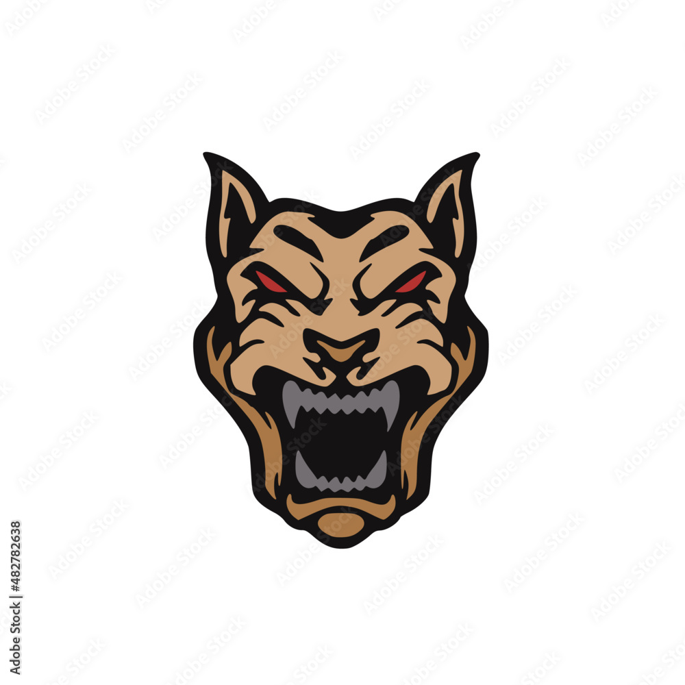 head of a dog icon vector illustration