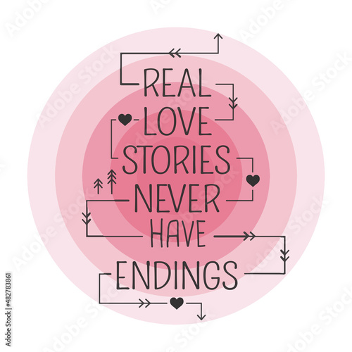 love story qoute, real love stories never have endings