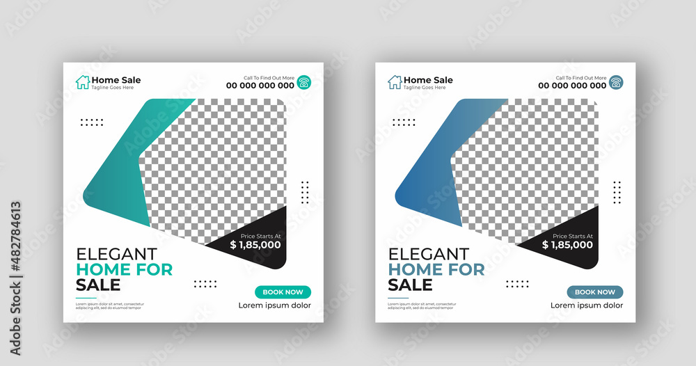 Business real estate social media post square flyer banner template Business real estate social media post square flyer banner template