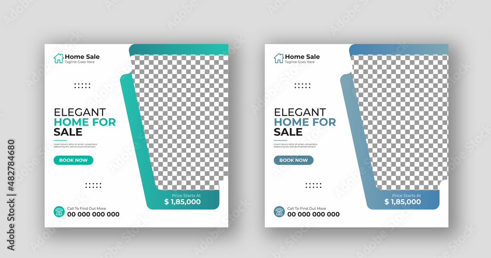 Business real estate social media post square flyer banner template Business real estate social media post square flyer banner template