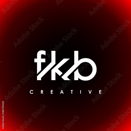 FKB Letter Initial Logo Design Template Vector Illustration photo