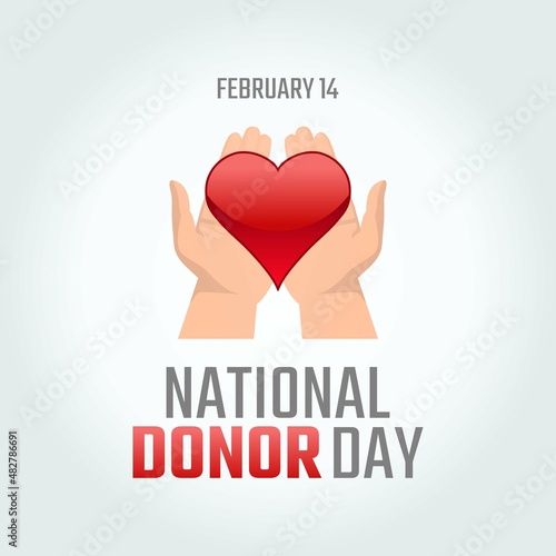 vector graphic of national donor day good for national donor day celebration. flat design. flyer design.flat illustration.