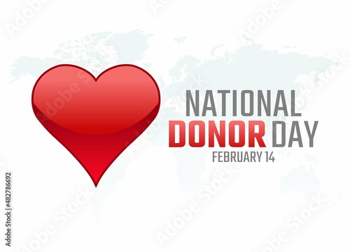 vector graphic of national donor day good for national donor day celebration. flat design. flyer design.flat illustration.