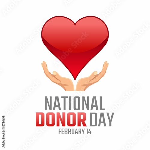 vector graphic of national donor day good for national donor day celebration. flat design. flyer design.flat illustration.