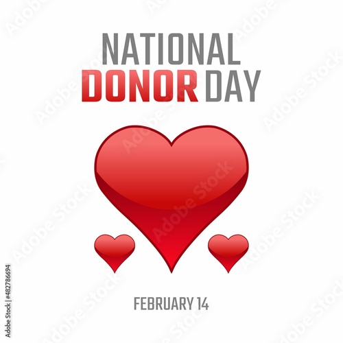 vector graphic of national donor day good for national donor day celebration. flat design. flyer design.flat illustration.