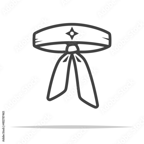 Tela Ninja headband outline icon transparent vector isolated
